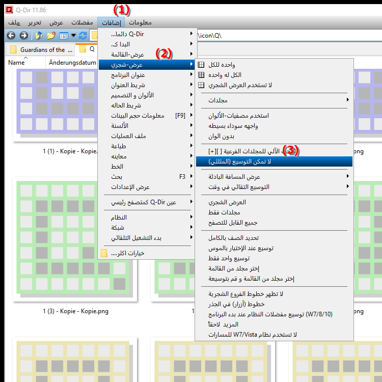 كيف يمكنني استخدام علامتي الجمع والطرح في File Explorer وتعطيل وظيفة التوسيع